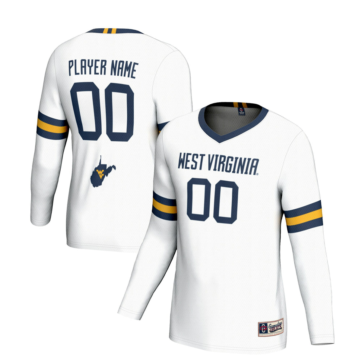 Volleyball West Virginia Mountaineers white jersey