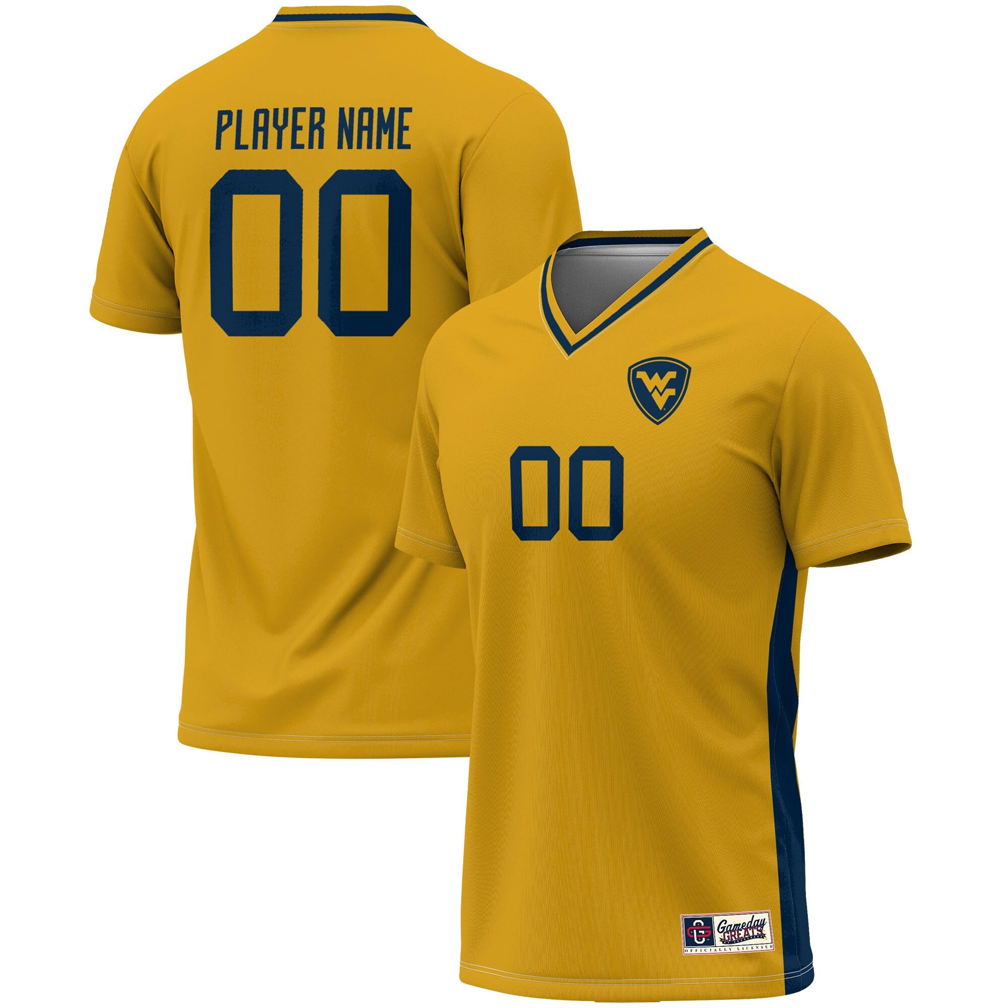 West Virginia Mountaineers gold jersey