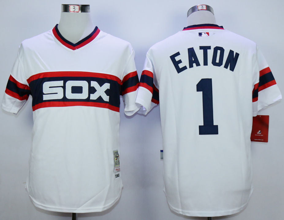 Adam Eaton Chicago White Sox white Throwback jersey