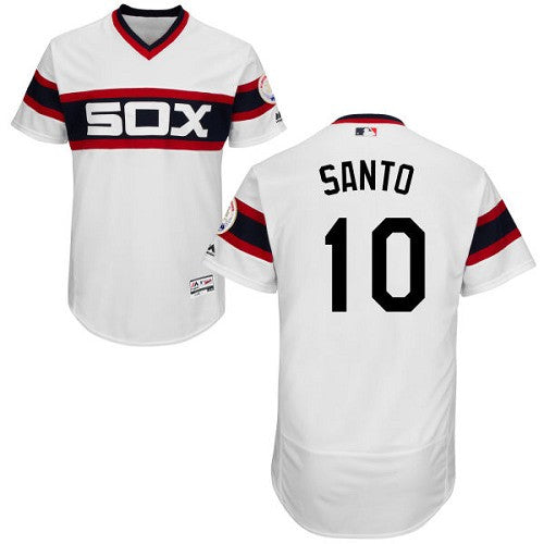 Ron Santo Chicago White Sox white Cooperstown jersey