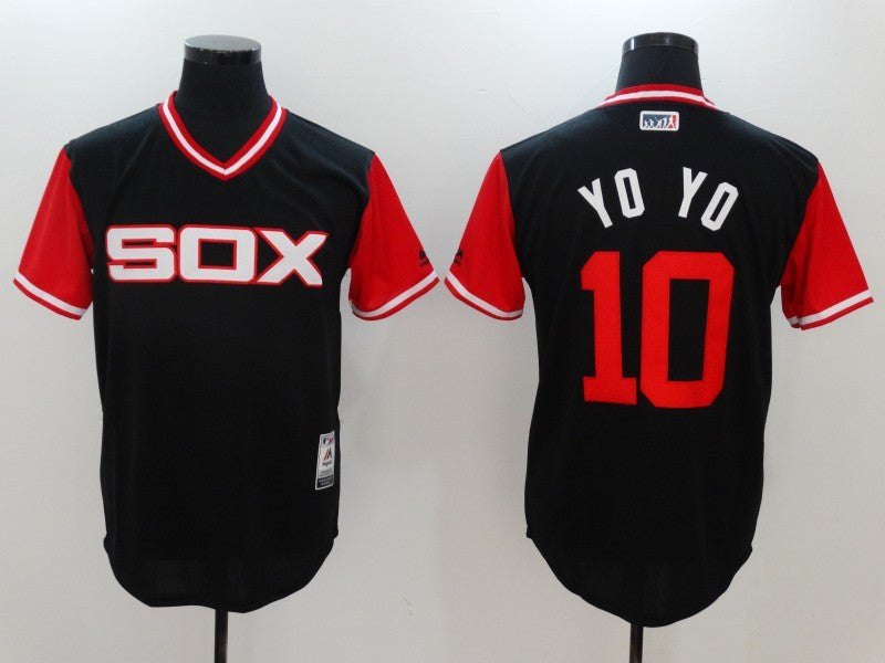Yoan Moncada YoYo Majestic Chicago White Sox black jersey