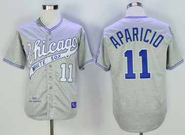 Luis Aparicio Chicago White Sox grey Throwback jersey