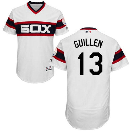 Ozzie Guillen Chicago White Sox white Cooperstown jersey