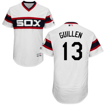 Ozzie Guillen Chicago White Sox white Cooperstown jersey