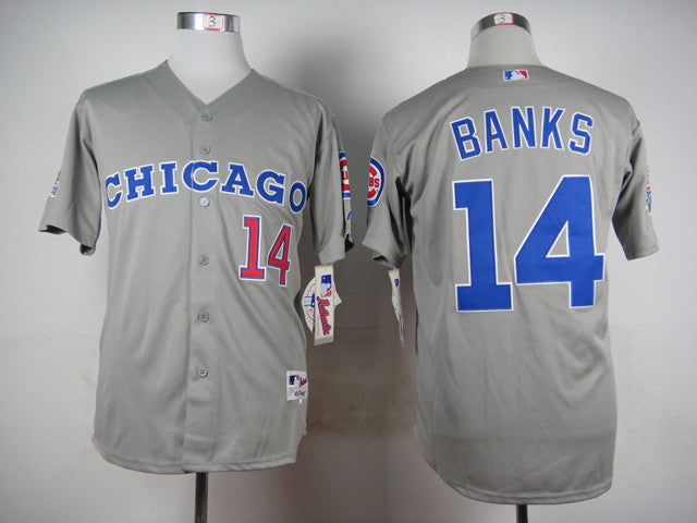 Banks Chicago White Sox grey Throwback jersey
