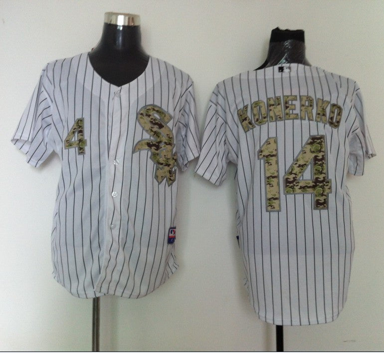Konerko Pinstripe Chicago White Sox camo Camo jersey