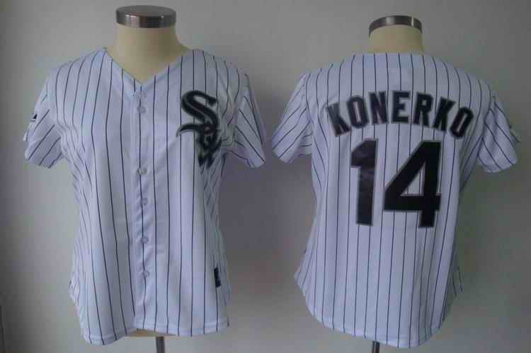 Konerko White Chicago White Sox black jersey