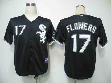 Flowers Chicago White Sox black jersey