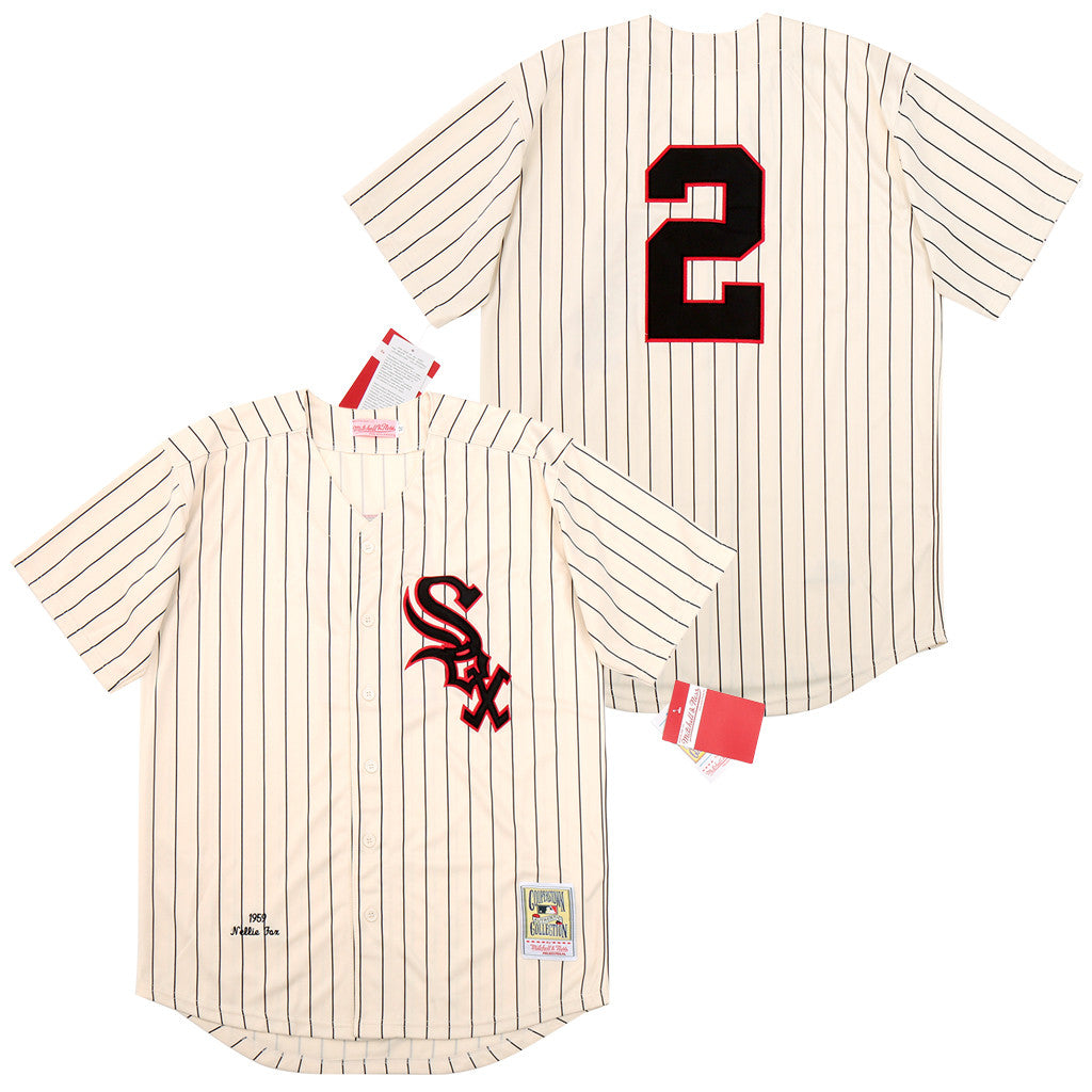 Nellie Fox Chicago White Sox cream Cooperstown jersey