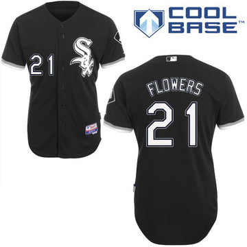 Flowers Chicago White Sox black jersey