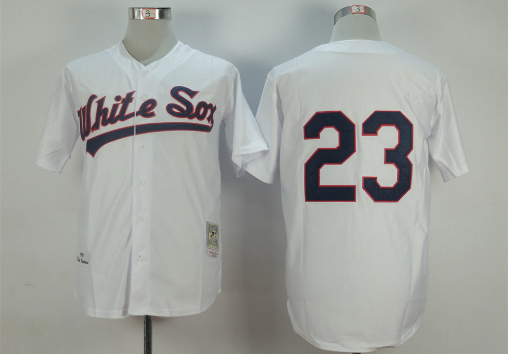 Robin Ventura Chicago White Sox white Throwback jersey