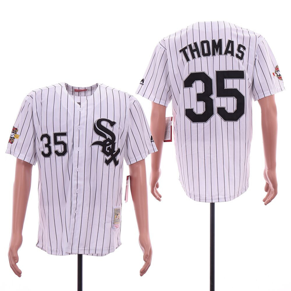 Frank Thomas Chicago White Sox white Cooperstown jersey
