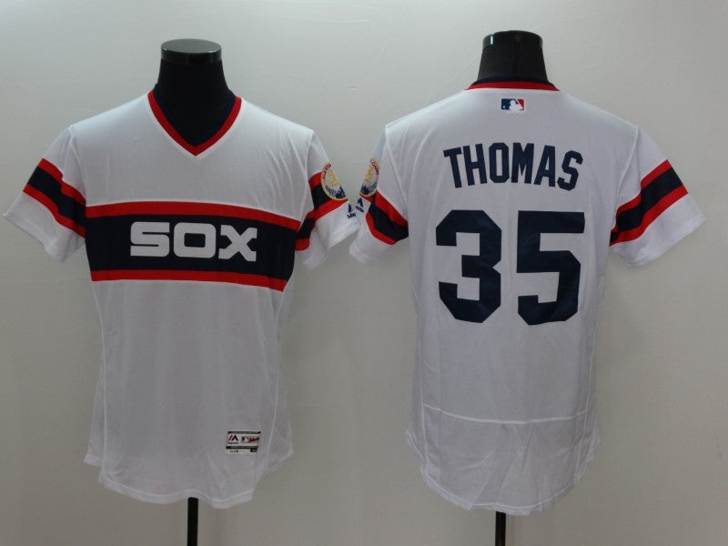 Frank Thomas Chicago White Sox white Cooperstown jersey