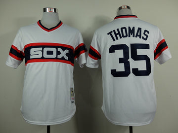 Thomas Chicago White Sox white Throwback jersey