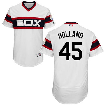 Derek Holland Chicago White Sox white Cooperstown jersey