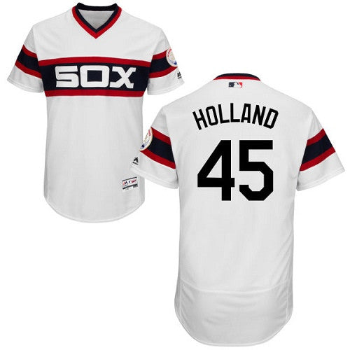 Derek Holland Chicago White Sox white Cooperstown jersey