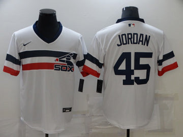 Jordan Chicago White Sox white Throwback jersey