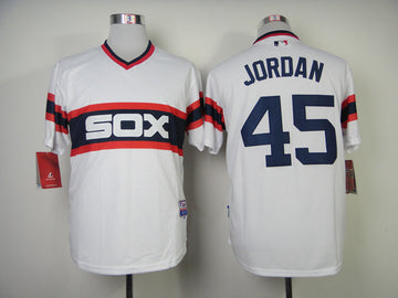 Jordan Chicago White Sox white Throwback jersey