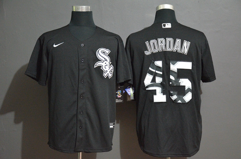 Michael Jordan Chicago White Sox black Fashion jersey