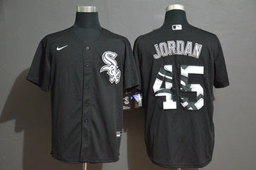 Michael Jordan Chicago White Sox black Fashion jersey