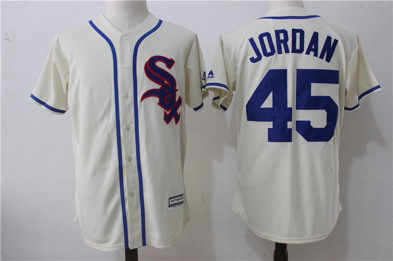 Michael Jordan Chicago White Sox cream jersey
