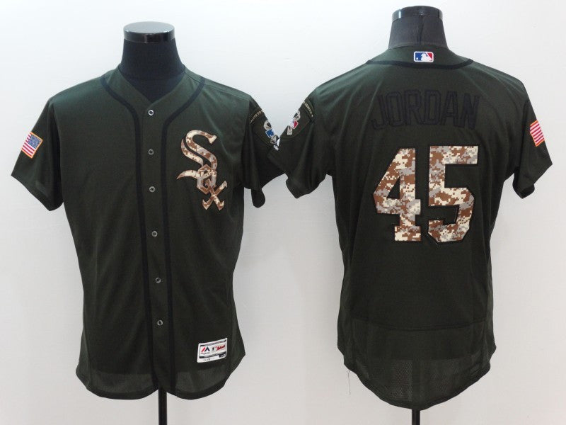 Michael Jordan Chicago White Sox olive jersey