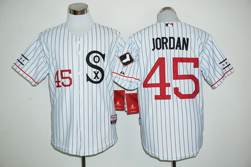 Michael Jordan Chicago White Sox white Throwback jersey