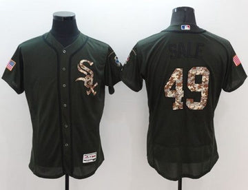Chris Sale Chicago White Sox green Salute To Service jersey