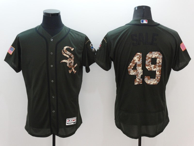 Chris Sale Chicago White Sox olive jersey