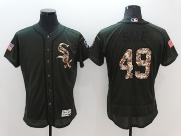 Chris Sale Chicago White Sox olive jersey