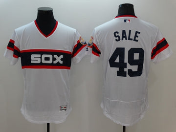 Chris Sale Chicago White Sox white Cooperstown jersey