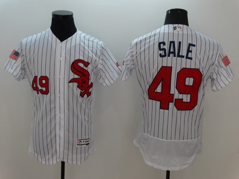 Chris Sale Chicago White Sox white Fashion jersey
