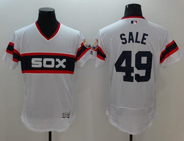 Chris Sale Chicago White Sox white Alternate jersey