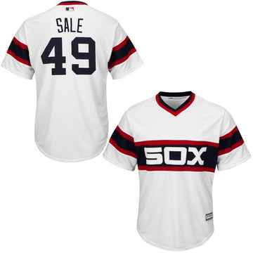 Chris Sale Chicago White Sox white Cooperstown jersey