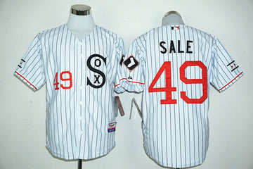 Chris Sale Chicago White Sox white Throwback jersey