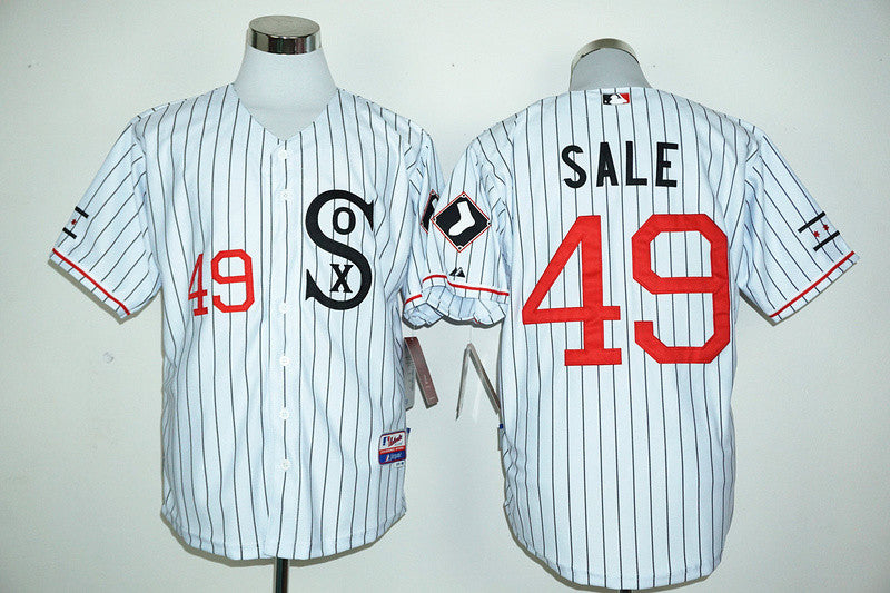 Chris Sale Chicago White Sox white Throwback jersey