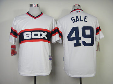 Sale Chicago White Sox white Throwback jersey