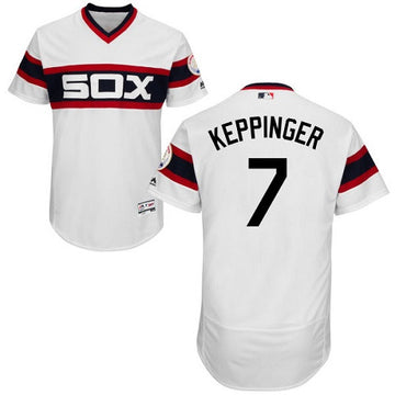 Jeff Keppinger Chicago White Sox white Cooperstown jersey