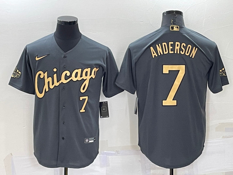 Tim Anderson Chicago White Sox charcoal All-Star jersey
