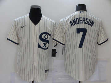 Tim Anderson Chicago White Sox cream jersey