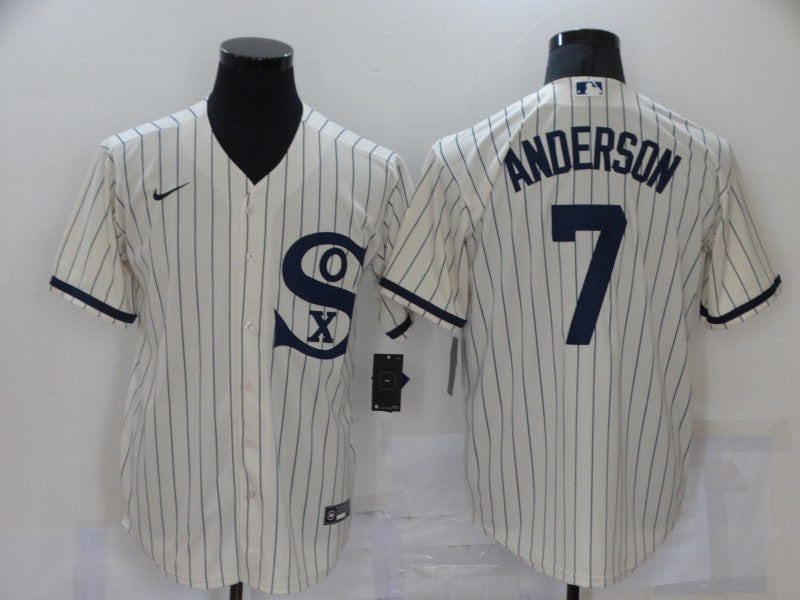 Tim Anderson Chicago White Sox cream jersey