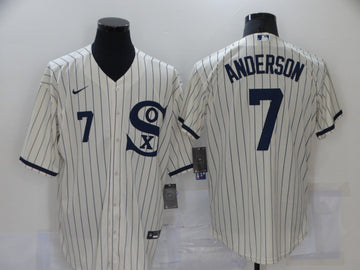 Tim Anderson Chicago White Sox cream jersey