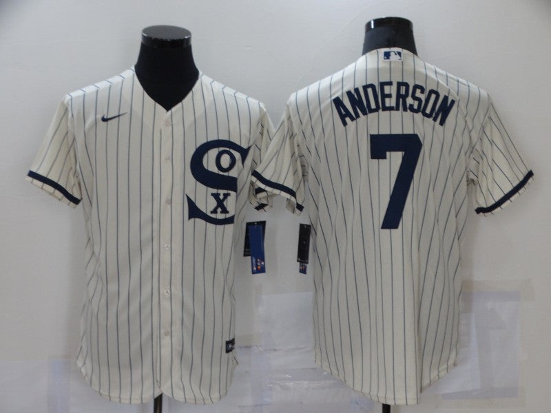 Tim Anderson Chicago White Sox cream jersey