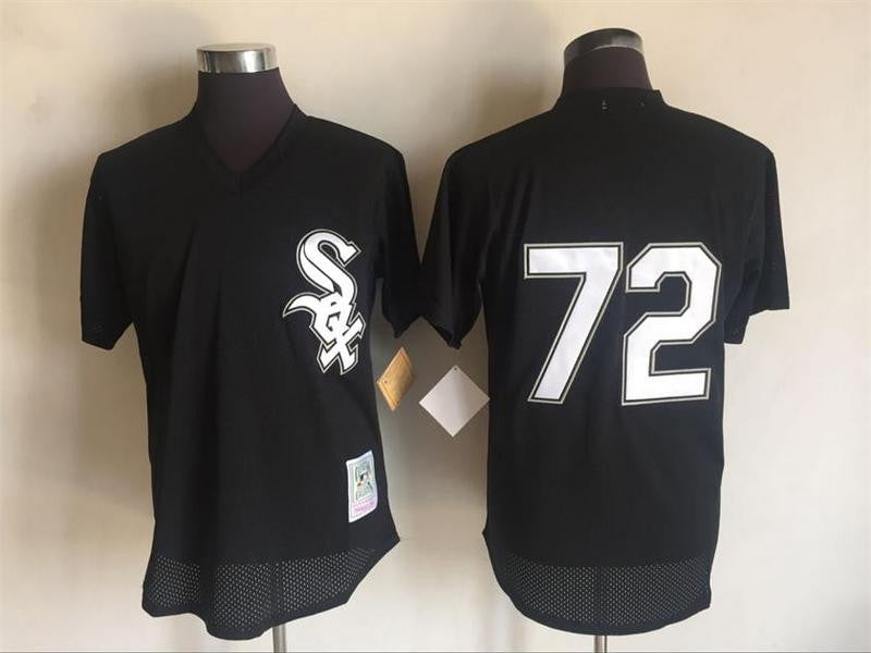 Carlton Fisk Chicago White Sox black Cooperstown jersey