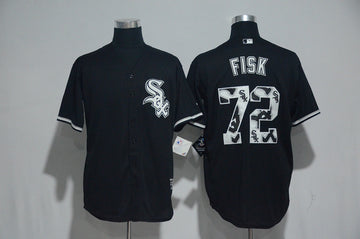 Carlton Fisk Chicago White Sox black jersey