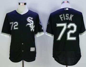 Carlton Fisk Chicago White Sox black jersey