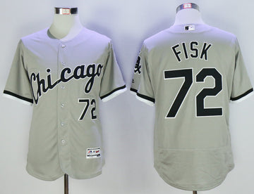Carlton Fisk Chicago White Sox grey jersey