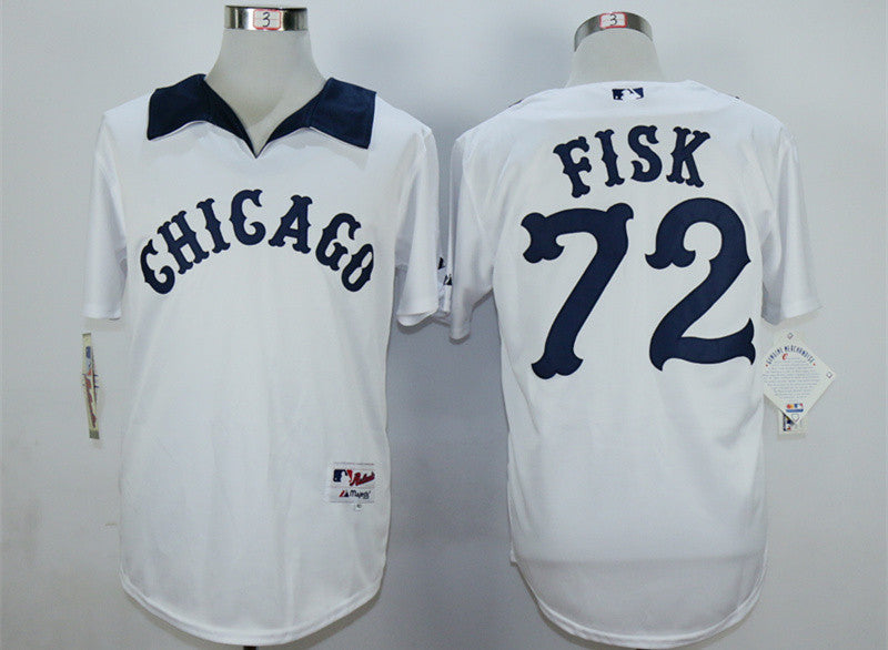 Carlton Fisk Chicago White Sox white jersey