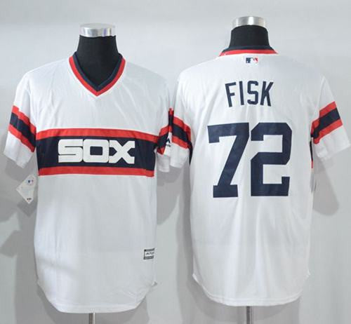Carlton Fisk Chicago White Sox white Alternate jersey