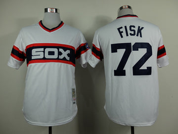 Fisk Chicago White Sox white Throwback jersey